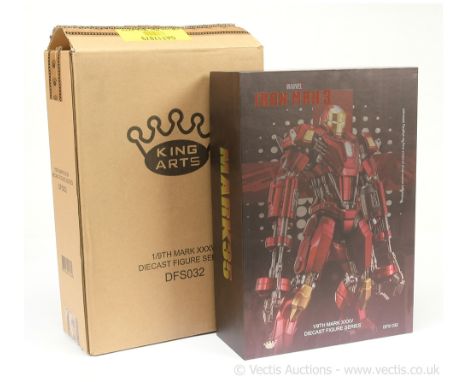 King Arts Marvel Iron Man 3 mark XXXV 1/9th scale diecast figure, DFS032, Near Mint to Mint, within Near Mint opened packagin