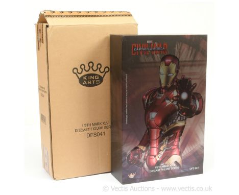 King Arts Marvel Captain America Civil War Iron Man mark XLVI 1/9th scale diecast figure, DFS041, Near Mint to Mint, within N