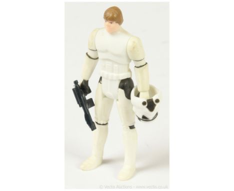 Kenner Star Wars vintage Luke Skywalker Stormtrooper (blue black blaster) 3 3/4" figure, Excellent complete.