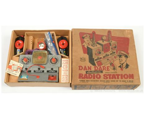 Merit Dan Dare vintage Radio Station, Good (towers broken) appears complete (untested), within Good opened box.