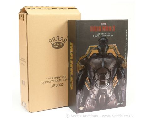 King Arts Marvel Iron Man 3 mark XXV 1/9th scale diecast figure, DFS033, Near Mint to Mint, within Near Mint opened packaging