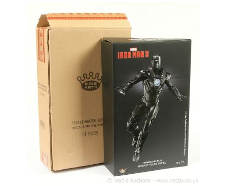 King Arts Marvel Iron Man 3 mark XXXII 1/9th scale diecast figure, DFS055, Near Mint to Mint, within Near Mint opened packagi