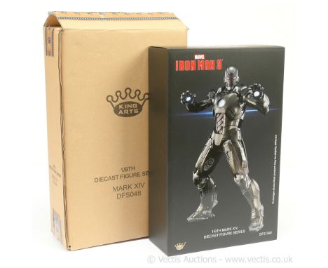 King Arts Marvel Iron Man 3 mark XIV 1/9th scale diecast figure, DFS048, Near Mint to Mint, within Near Mint opened packaging