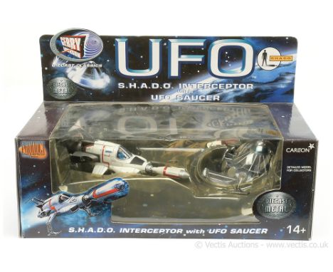 Product Enterprise Carlton Gerry Anderson UFO S.H.A.D.O Interceptor with UFO Saucer, diecast detailed model, Excellent, withi