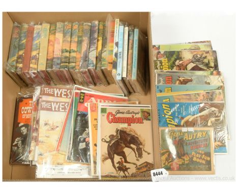 Quantity of predominantly vintage books and comics including Gene Autry hardback books x 15 (some duplication), Dale Evans bo