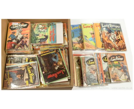 Quantity of vintage The Lone Ranger books and comics, includes Annuals x 7 (1956, 1957, 1963, 1964, 1968, 1969, 1977), Advent