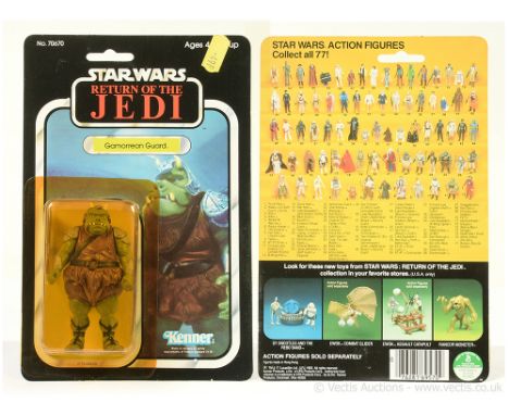 Kenner Star Wars vintage Return of the Jedi Gamorrean Guard 3 3/4" figure, Mint, within Excellent (yellowed) bubble, upon Nea