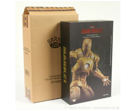 King Arts Marvel Iron Man 3 mark XXI 1/9th scale diecast figure, DFS006, Near Mint to Mint, within Near Mint opened packaging