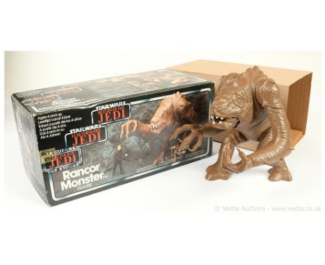 Palitoy Star Wars vintage Return of the Jedi Tri-Logo Rancor Monster, Excellent, within Good opened box, includes insert.