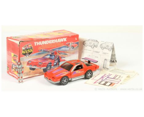 Kenner M.A.S.K MASK Thunder Hawk vehicle and figure set, includes Matt Tracker figure and mask, Good Plus, Incomplete (missin