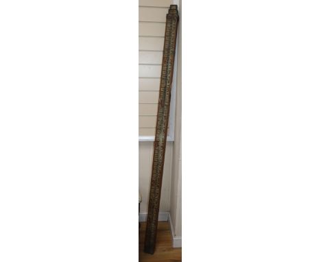 A vintage telescopic surveyor's measure inscribed 'Stepney Estate'