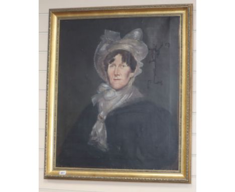 Victorian School, oil on canvas, Portrait of a lady, 75 x 62cm