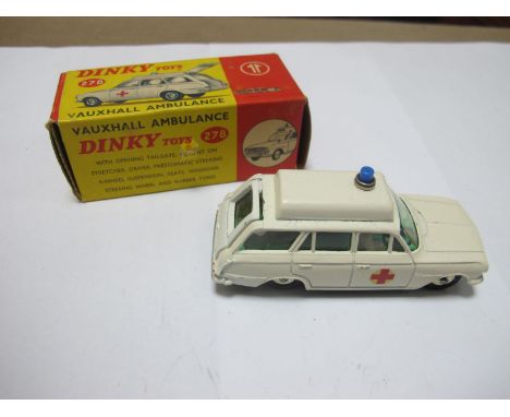 Dinky Toys No 278 - Vauxhall Ambulance, complete, matt white, overall very good plus boxed puncture hole to box side