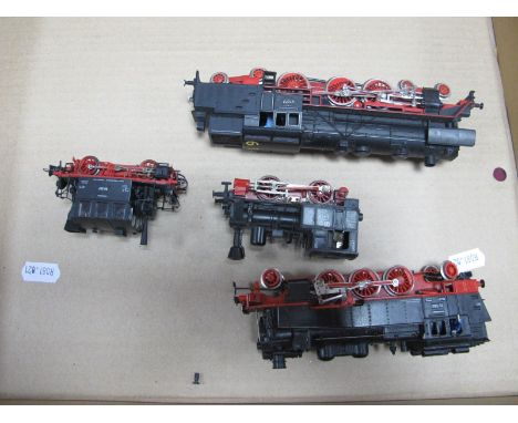 Four 'HO' Gauge Unboxed Tank Steam Locomotives, Roco Ref 43255 0-4-0 DB Rail R/No 98.307, Fleischmann 0-4-0 DB Rail R/No 3, G
