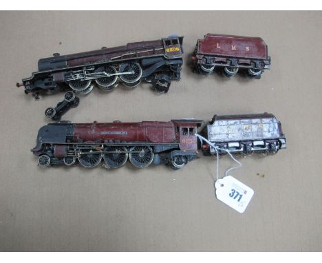 Two Kit Built 'OO' Gauge/4mm 4-6-2 L.M.S Maroon Steam Locomotives plus Six Wheel Tenders, unboxed, Duchess of Sutherland R/No