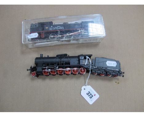 Two 'HO' Gauge Steam Locomotives Divarossi 2-12-0 and Eight Wheel Tender, DB Rail R/No 1810 unboxed Bertren (Spain) Class T16