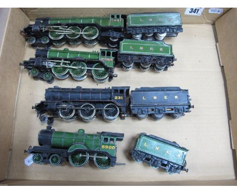 Four Kit Built 'OO' Gauge/4mm L.N.E.R Steam Locomotives plus Tenders, 4-6-2 Class A3 'Doncaster' R/No 2547, 4-6-0 Class B17 R