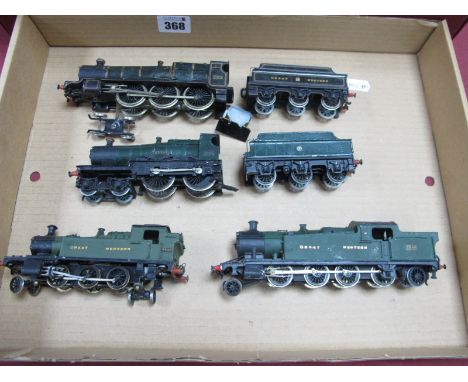 Four 'OO' Gauge/4mm G.W. R Kit Built Steam Locomotives, 2-6-2 tank R/No 4408, 2-8-2 tank R/No 7229, 4-6-0 plus six wheel tend