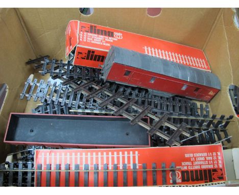 A Quantity of 'OO' Gauge Track and Part Rolling Stock, by Lima, Peco etc:- One Box.
