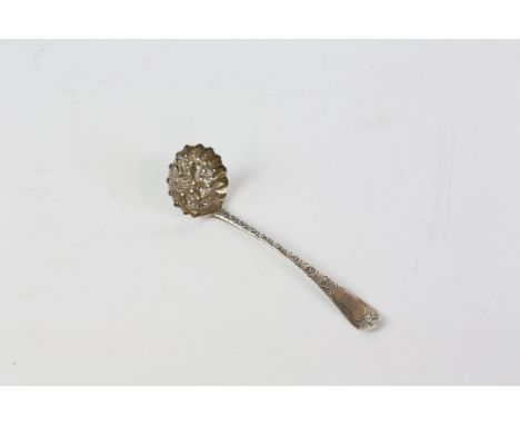 George III silver berry form sifter ladle, London 1804