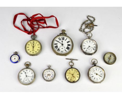 Heure GPO stop watch No 2 / 22244, Goliath pocket watch,  Cuivre pocket watch with stop watch function, 800 standard, silver 