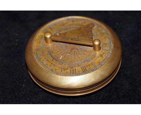 Brass table compass/sundial 