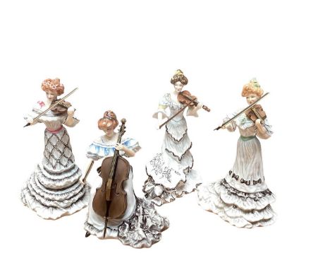 Set of four Royal Doulton limited edition figures The Edwardian String Quartet - First Violin HH3704, Second Violin HN3705, V
