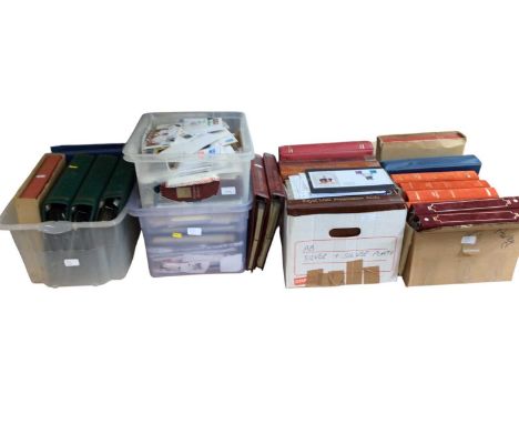 Stamps five boxes of G.B. first day covers to include Benham Silk issues, very good range of definitive issues including book