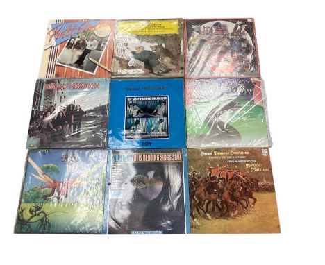 Case of LP records including Otis Redding, Billy Preston, Osibisa, Incredible String Band, Jimi Hendrix, Eddie Floyd, Eire Ap