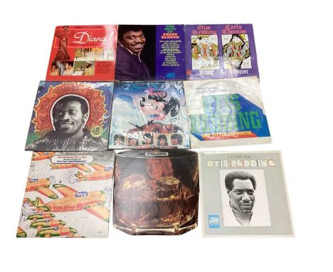 Case of LP records including Prince Buster, The Pyramids, Otis Redding, Geno Washington, UGO, Jackie Wilson, Percy Sledge and