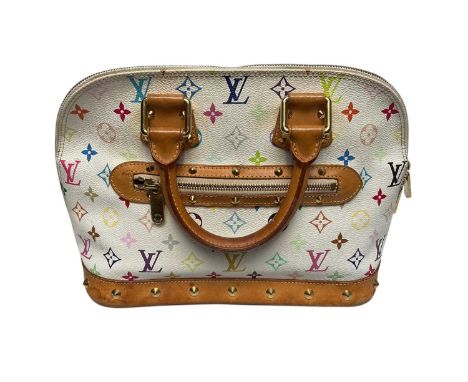 Louis Vuitton Alma handbag no. FL1014 France 2004. Length 30cms. Multicoloured coated canvas, leather trim and gold coloured 