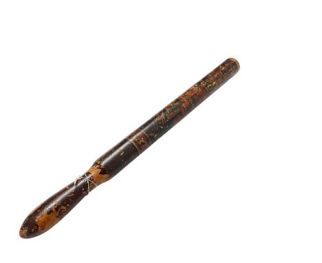 Scarce William IV Stratford Police truncheon with, painted crown, naming and W IV R cypher, 46.5cm in overall length.