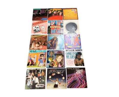Two boxes of LP records (and some 12 inch singles) including Blood, Sweat and Tears, Melanie, Stevie Wonder, Sister Sledge, R