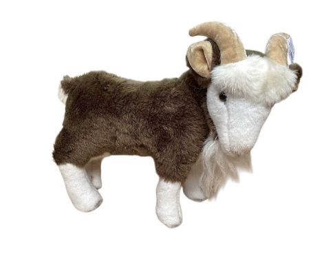 Deans small vintage golden mohair bear plus a Merrythought mohair Billy Goat 15cms high approximately.