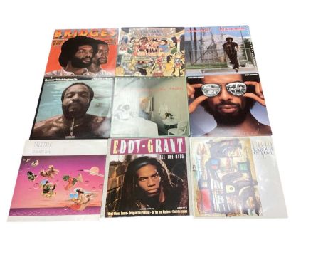 Two boxes of LP records, including The Undertones, Joe Simon, Steve Miller Band, Free, Big Country, George Benson, Lone Justi