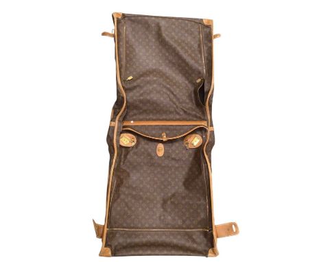 Louis Vuitton vintage luggage suit carrier/ garment carrier. Monogrammed canvas with leather and metal trim.