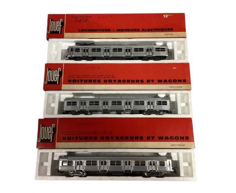 Jouef HO Gauge SNCF 3-car rail pilot including Motrice No.8701 &amp; Trailers No.s 5498-9, boxed (3)