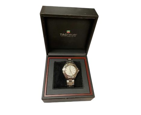 Tag Heuer Aqua Racer stainless steel wristwatch, model no. WAF1015, serial no. RKT1512, boxed with instructions booklet and g