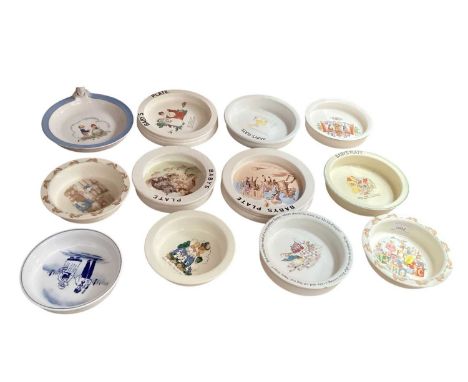 Collection of baby's plates, various manufacturers including Royal Doulton, Wedgwood, Carlton Ware and Paragon (qty)
