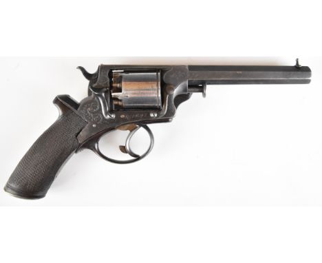 William&nbsp;Tranter's Patent&nbsp; Model 4 54 bore five-shot double-action revolver with engraved trigger guard, loading lev