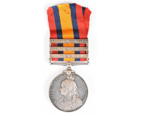 Queen's South Africa Medal with clasps for Talana, Defence of Ladysmith and Orange Free State named to 1513 2nd CL Sergeant R