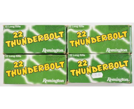 Two-thousand .22 Remington Thunderbolt rifle cartridges, all in original boxes. PLEASE NOTE THAT A VALID RELEVANT FIREARMS/SH