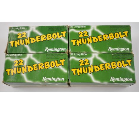 Two-thousand .22 Remington Thunderbolt rifle cartridges, all in original boxes. PLEASE NOTE THAT A VALID RELEVANT FIREARMS/SH