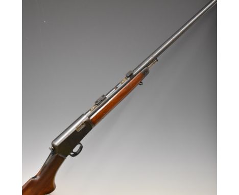 Winchester Model 63&nbsp;.22 semi-automatic rifle with scope rails, sling mounts, semi-pistol grip, sound moderator and 29.5 
