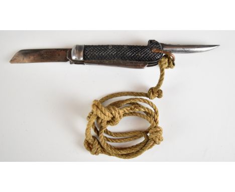WW1 British Army clasp knife by E Tellin &amp; Co, Sheffield, blade length 6cm, attributed to Pte Trussler, 11th Hussars. PLE