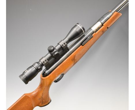 Air Arms TX200 .22 under-lever air rifle with carved semi-pistol grip and forend, adjustable trigger, raised cheek piece, sou