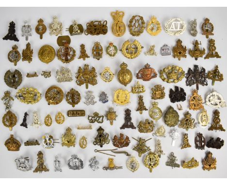Collection of approximately 80 British Corps and other cap badges including Army Pay Corps, General Service, Intelligence Cor