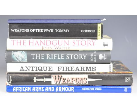 [Shooting] Six firearm / weapon reference books comprising Weapons Of The WW2 Tommy by Gordon, The Hand Gun Story and The Rif