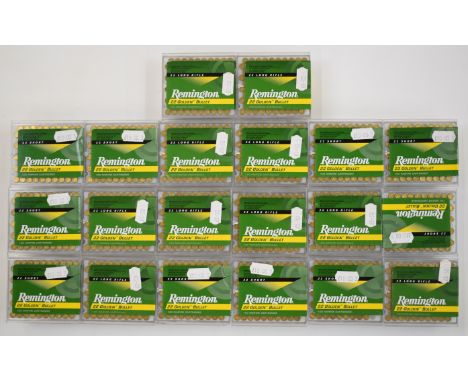 Two-thousand .22 Remington Golden Bullet rifle cartridges, all in original boxes.&nbsp;PLEASE NOTE THAT A VALID RELEVANT FIRE