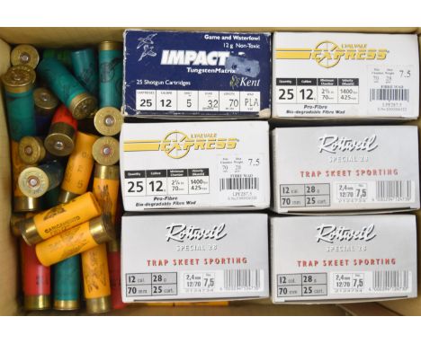 One-hundred-and-ninety-five 12 bore shotgun cartridges including Rottweil Special 28, Lyalvale Express Pro Fibre etc, most in